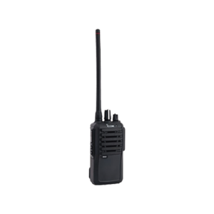 Analog Portable Radio, 5 W, 16 Channels, 136-174 MHz Frequency Range. Supplied with Battery, Belt Clip, Charger, and Antenna.